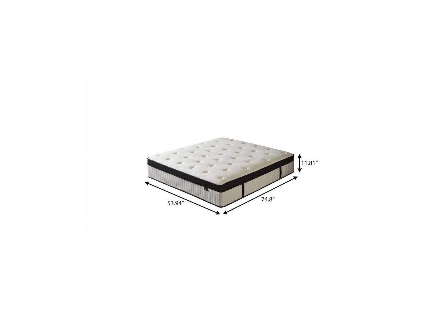 12" Full Double Memory Foam Hybrid Mattress - HomeRoots - Flyclothing LLC