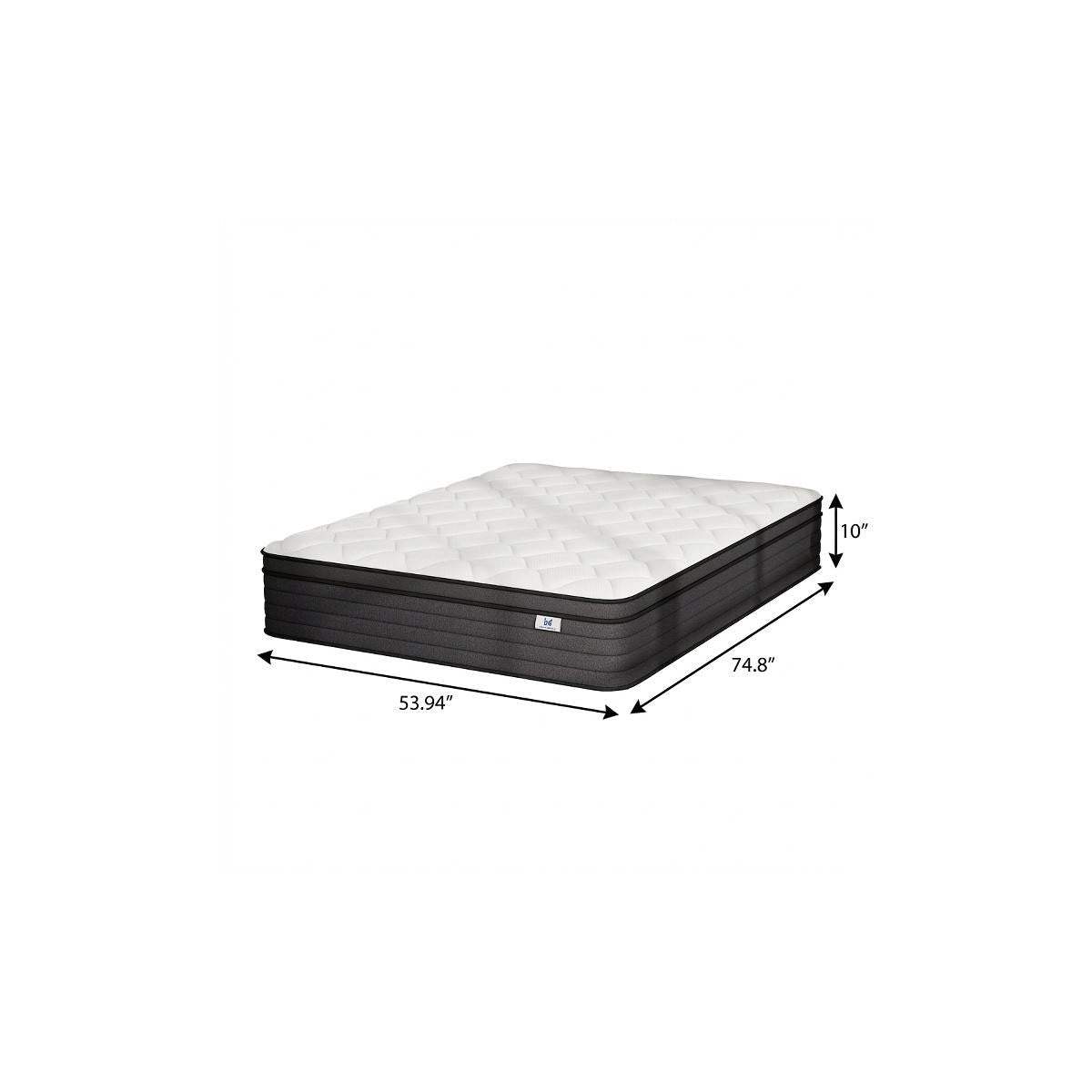 10" Full Double Foam Hybrid Mattress - HomeRoots - Flyclothing LLC