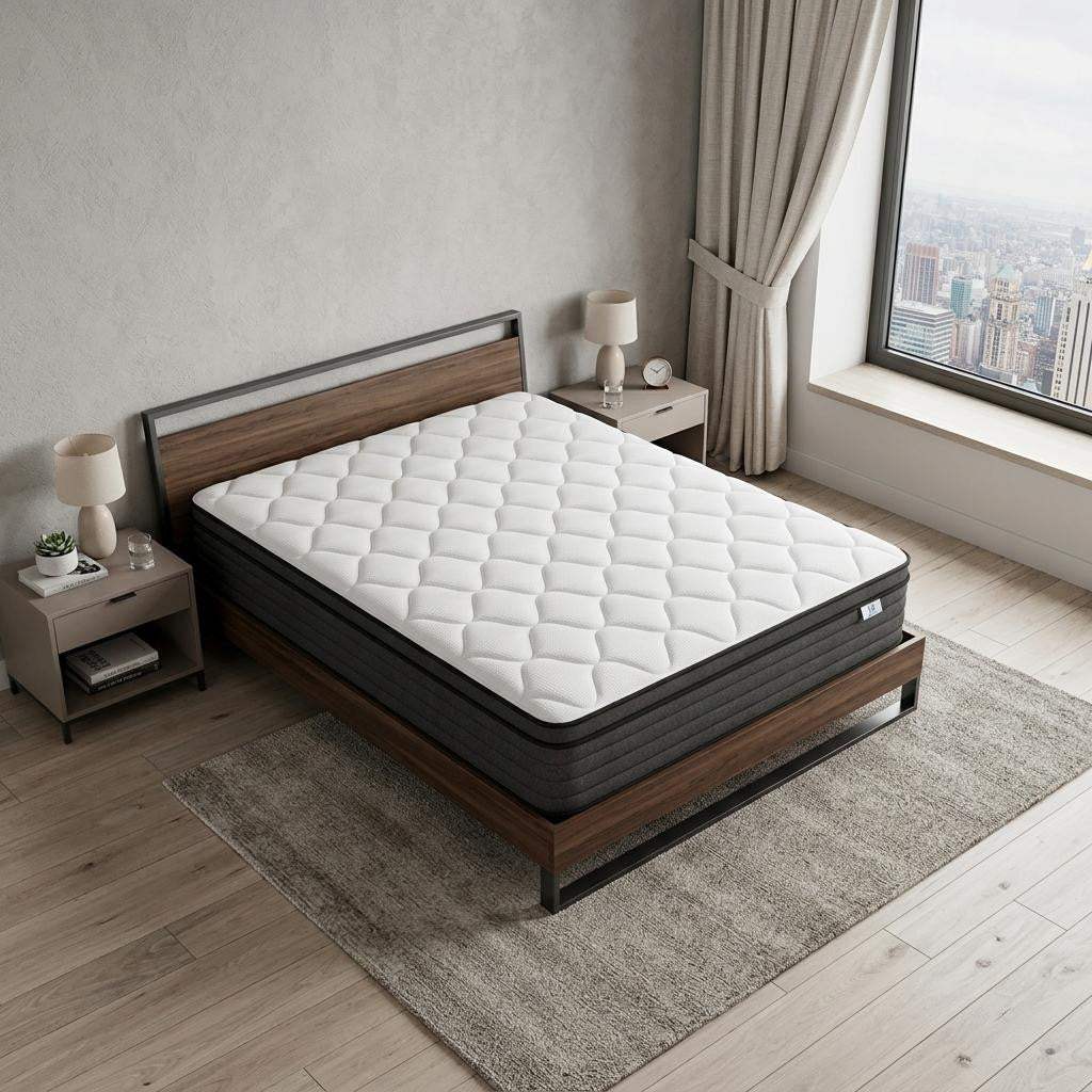12" Twin Foam Hybrid Mattress - HomeRoots - Flyclothing LLC