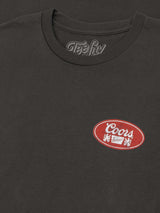 Made in the USA Coors Banquet Faded Double Sided Beer Logo T-Shirt - Asphalt Gray - Tee Luv - Flyclothing LLC