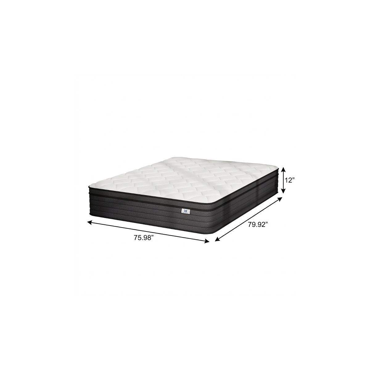 12" King Foam Hybrid Mattress - HomeRoots - Flyclothing LLC