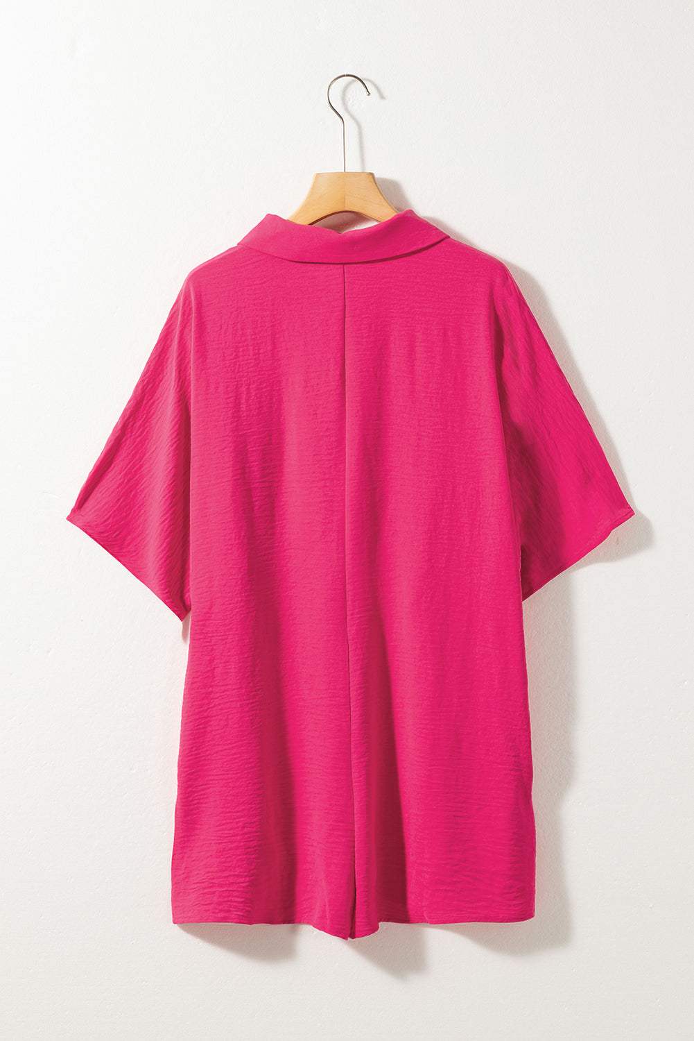 Half Button Collared Neck Romper - Trendsi - Flyclothing LLC