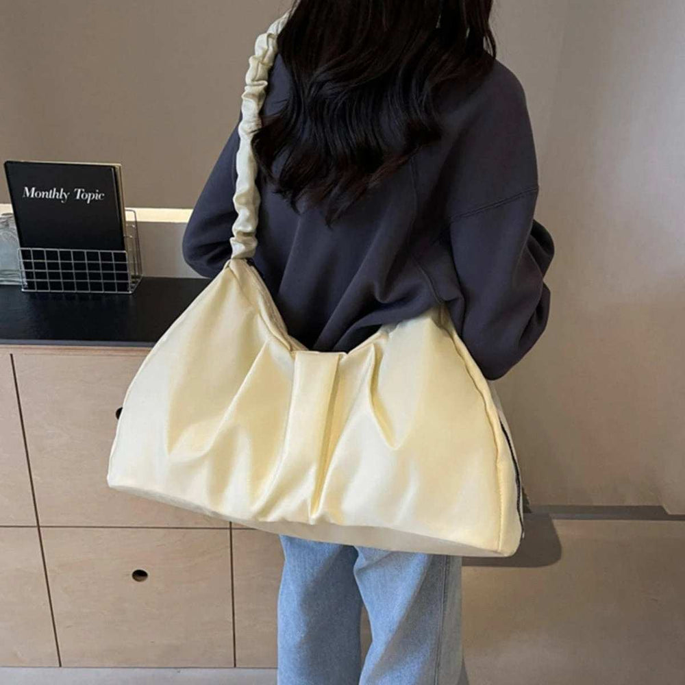 Ruched Large Tote Bag - Trendsi - Flyclothing LLC