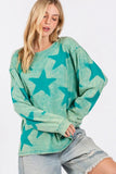 SAGE + FIG Mineral Wash Star Pattern T-Shirt - Trendsi