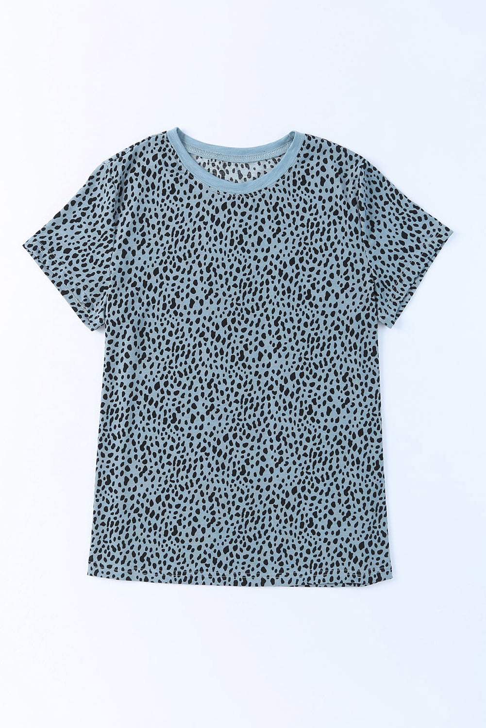 Animal Print Round Neck Short Sleeve T-Shirt - Trendsi - Flyclothing LLC