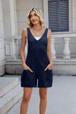 V-Neck Adjustable Strap Romper - Trendsi - Flyclothing LLC