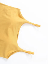 Scoop Neck Cropped Cami with Chest Pads - Trendsi - Flyclothing LLC