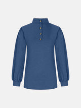 Full Size Mock Neck Long Sleeve T-Shirt - Trendsi - Flyclothing LLC