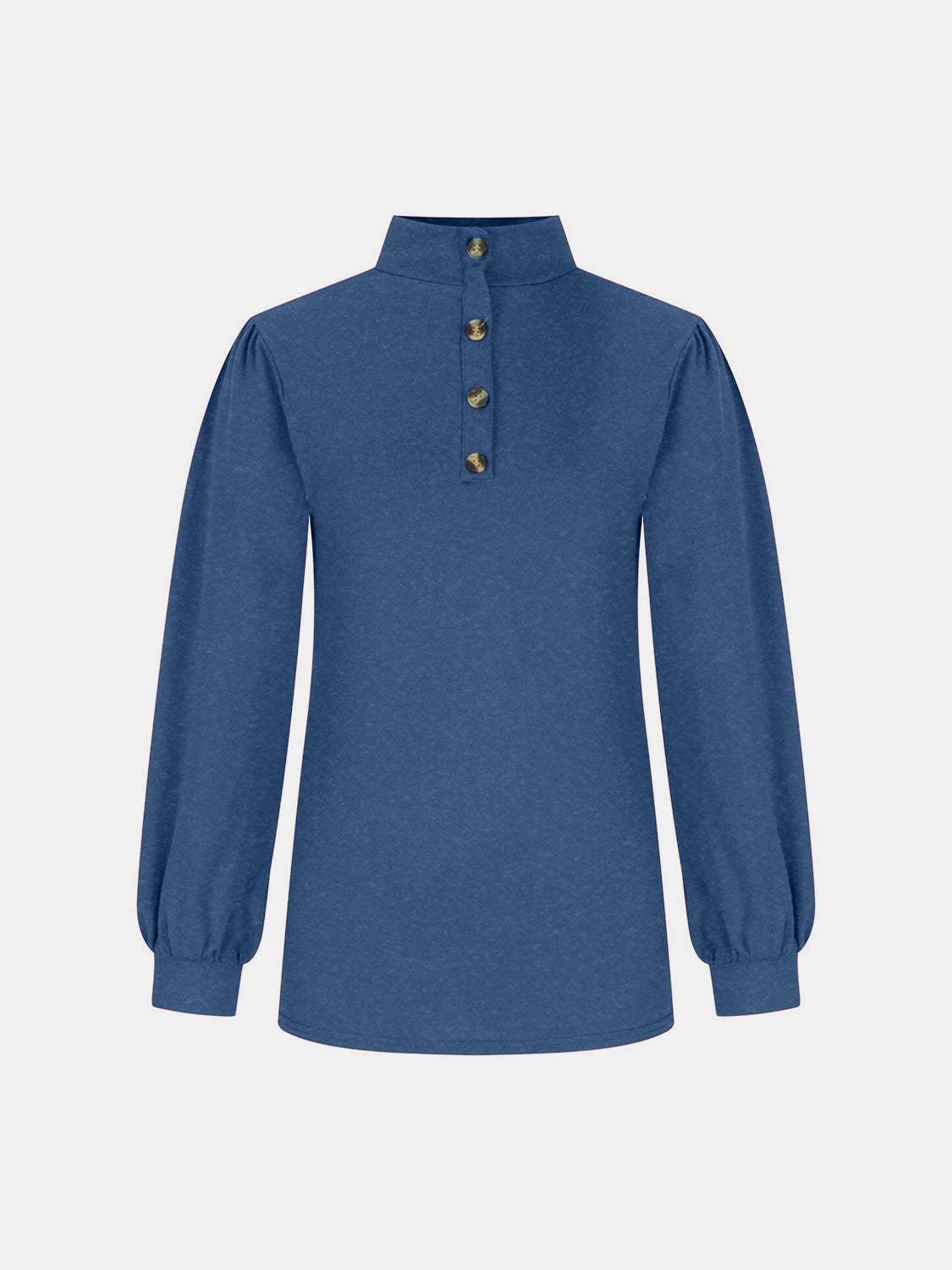 Full Size Mock Neck Long Sleeve T-Shirt - Trendsi - Flyclothing LLC