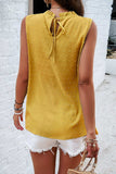 Swiss Dot Round Neck Tank - Trendsi - Flyclothing LLC