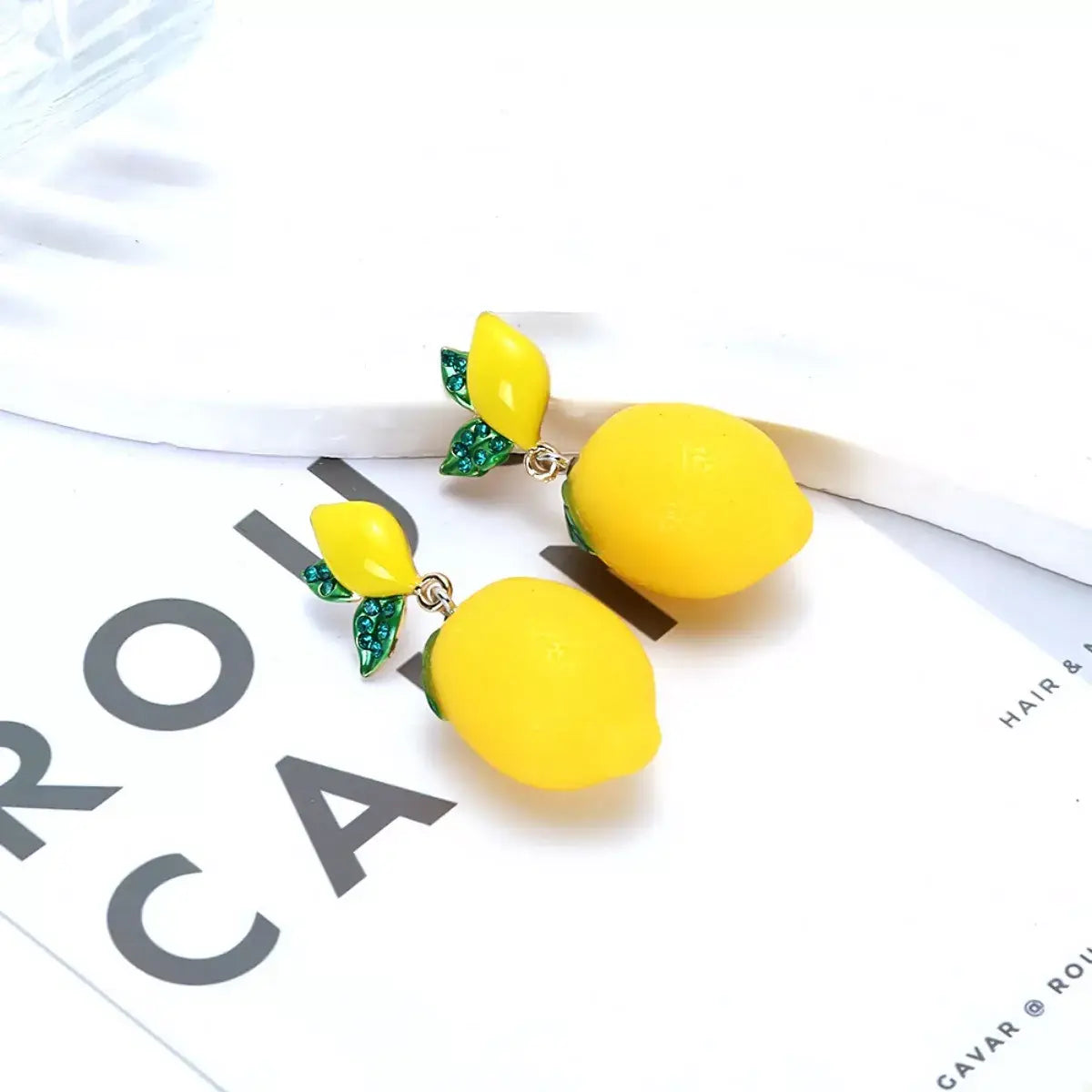 Lemon Fruit Drop Earrings - Trendsi - Flyclothing LLC