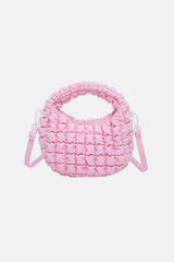 Quilted Puffy Removable Strap Crossbody Bag - Trendsi - Flyclothing LLC