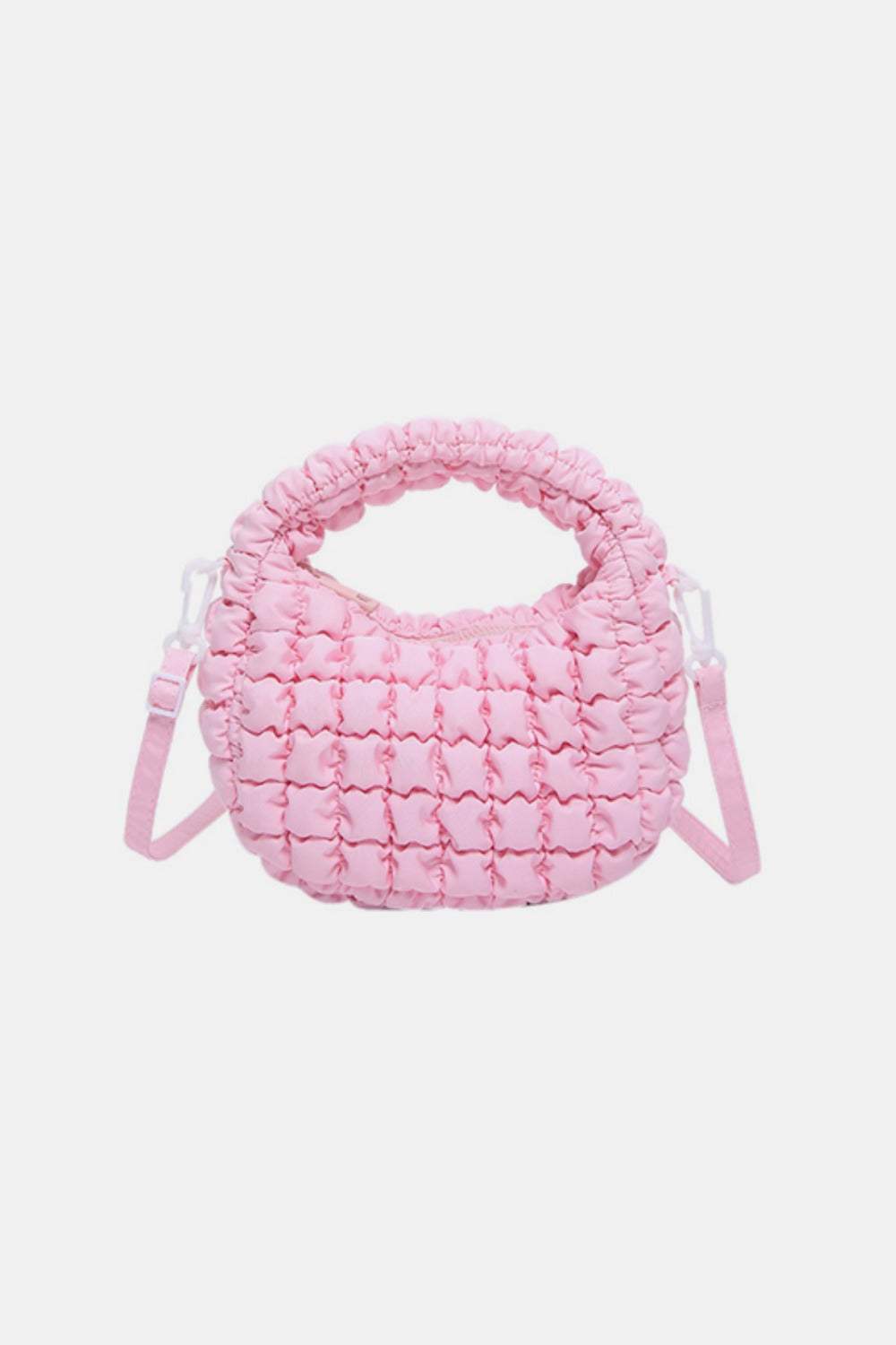 Quilted Puffy Removable Strap Crossbody Bag - Trendsi - Flyclothing LLC