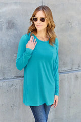 Basic Bae Full Size Round Neck Long Sleeve Top - ShopBasicbae - Flyclothing LLC