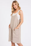 Mittoshop Scoop Neck Spaghetti Strap Overalls with Pockets - Trendsi