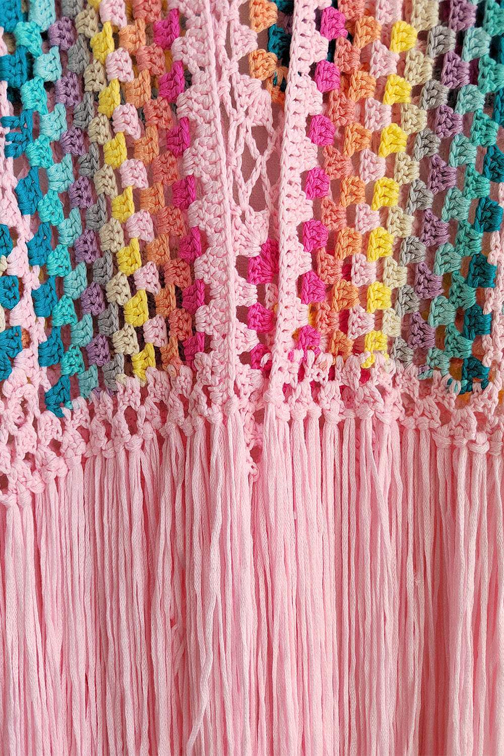 Fringe Tied Long Sleeve Cardigan - Trendsi - Flyclothing LLC