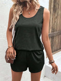Casual Wide Strap Tank Top and Shorts Set - Trendsi - Flyclothing LLC