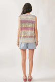 Davi & Dani Multi Color Crochet Sleeveless Knit Vest Top - Trendsi - Flyclothing LLC