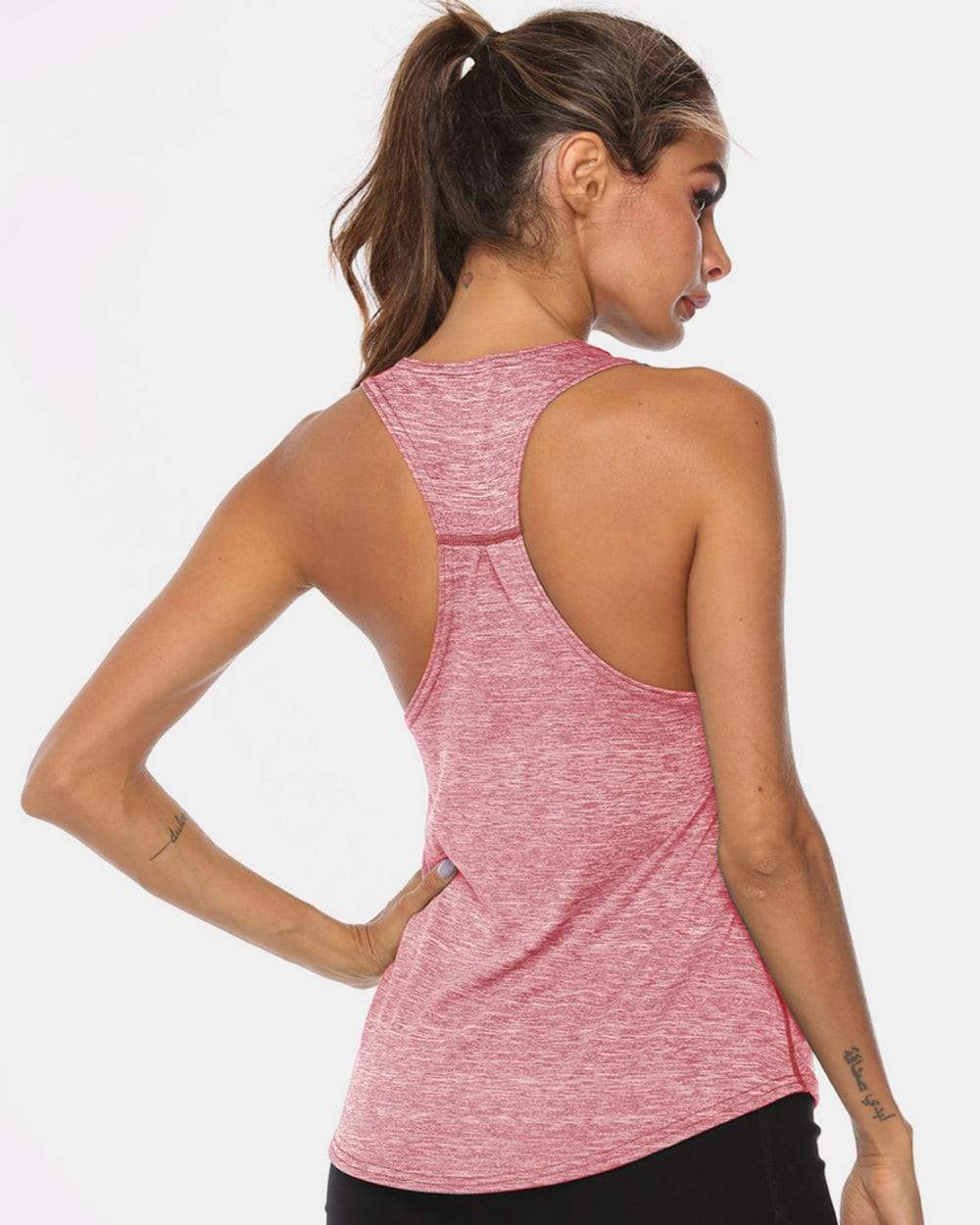 Full Size Scoop Neck Wide Strap Active Tank - Trendsi - Flyclothing LLC