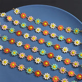Titanium Steel Oil Drip Flower Necklace - Trendsi - Flyclothing LLC