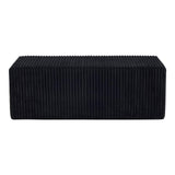 51" Black Corduroy Ottoman - HomeRoots - Flyclothing LLC