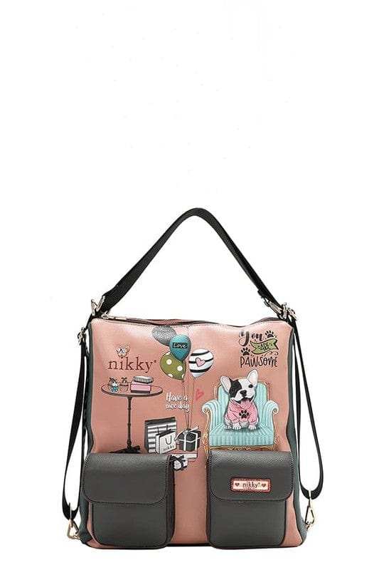 Nicole Lee USA Multifunction Adjustable Strap Eco-Leather Backpack - Trendsi - Flyclothing LLC