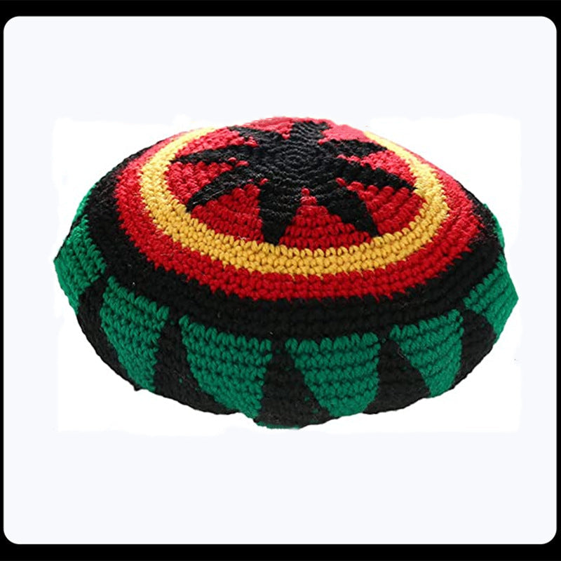 Halloween Jamaica Reggae Children Woolen Cap Handmade Knitted Rainbow Striped Festival Funny Wear - My Store - Flyclothing LLC