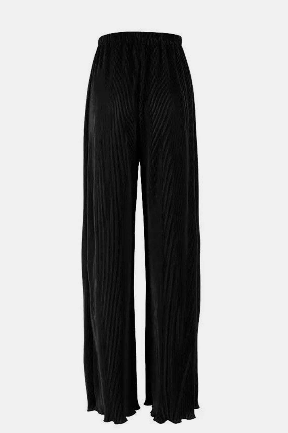 Textured Button Up Collared Neck Top and Pants Set - Trendsi - Flyclothing LLC