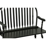 44" Black Wood Windsor Spindle Back Bench - HomeRoots - Flyclothing LLC