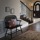 44" Black Wood Windsor Spindle Back Bench - HomeRoots - Flyclothing LLC