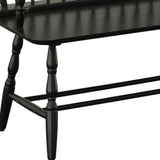 44" Black Wood Windsor Spindle Back Bench - HomeRoots - Flyclothing LLC