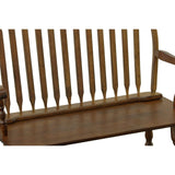 44" Dark Brown Wood Windsor Spindle Back Bench - HomeRoots - Flyclothing LLC