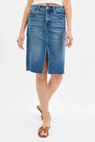 RISEN Full Size High Rise Front Slit Pencil Skirts Plus Size - Trendsi