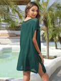 Slit Openwork V-Neck Cover-Up - Trendsi - Flyclothing LLC
