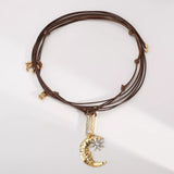 Moon & Sun Pendant Necklace - Trendsi - Flyclothing LLC