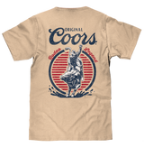Original Coors Rodeo Legend Double Sided Beer Logo T-Shirt - Cream