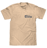 Original Coors Rodeo Legend Double Sided Beer Logo T-Shirt - Cream