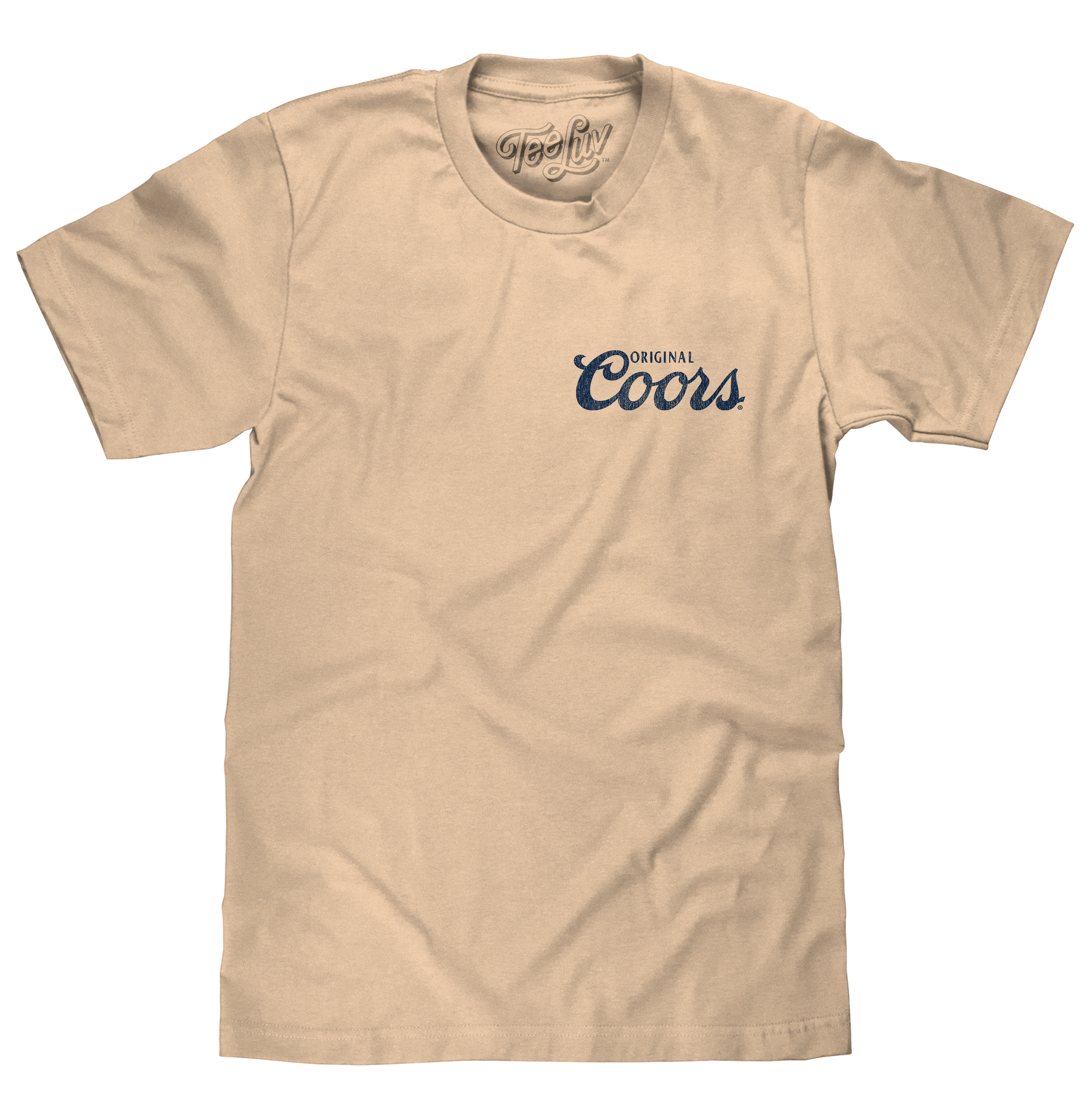 Original Coors Rodeo Legend Double Sided Beer Logo T-Shirt - Cream