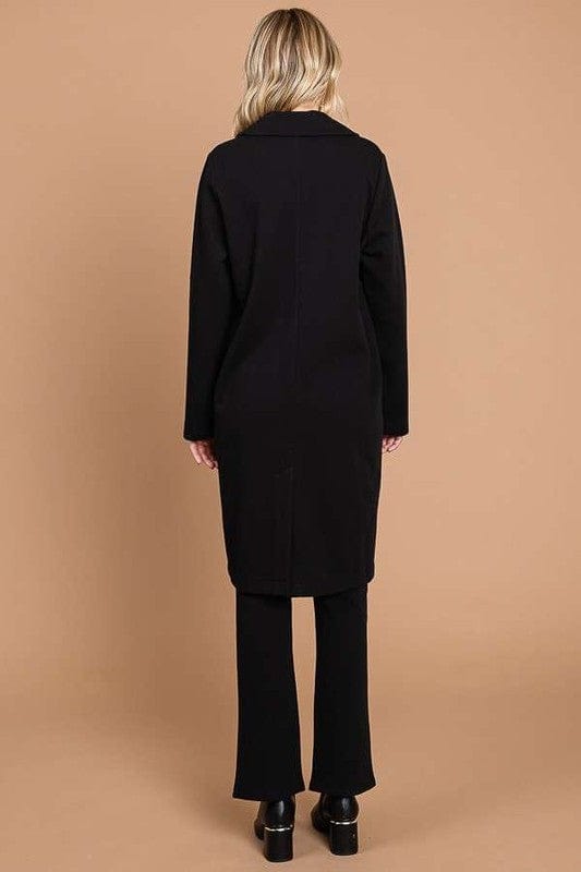 Culture Code Double Breast Lapel Collar Coat - Trendsi