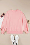Round Neck Long Sleeve Sweatshirt - Trendsi - Flyclothing LLC