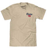 Coors Banquet Embroidered Left Chest Logo T-Shirt - Sand