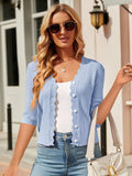 Button Up Long Sleeve Cardigan - Trendsi