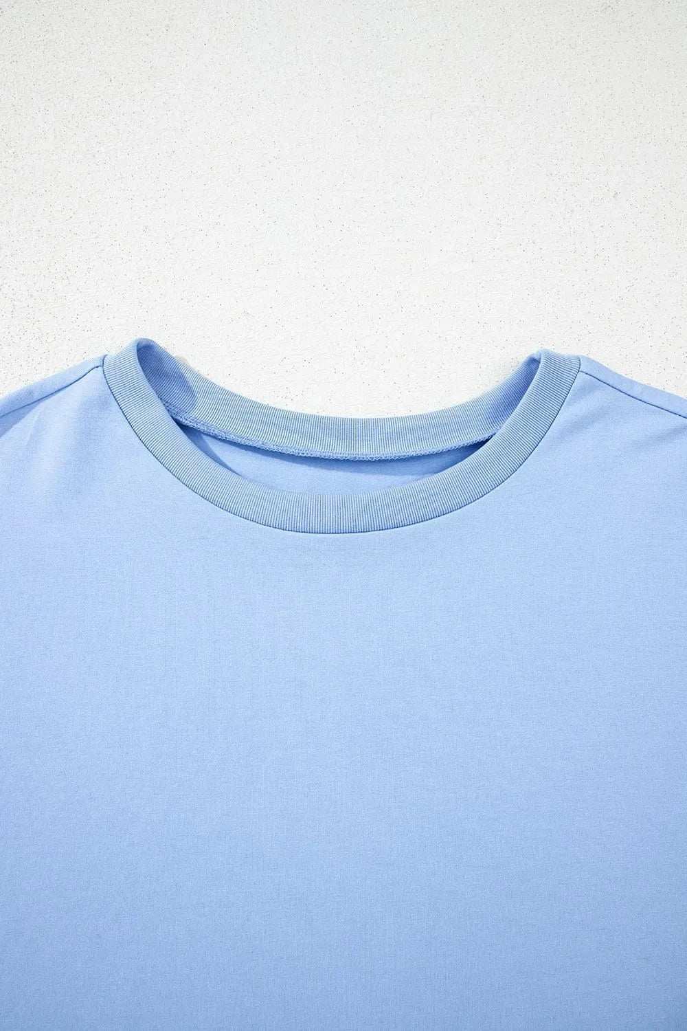 Loose Half Sleeve Hi Low Hem T Shirt - Trendsi - Flyclothing LLC