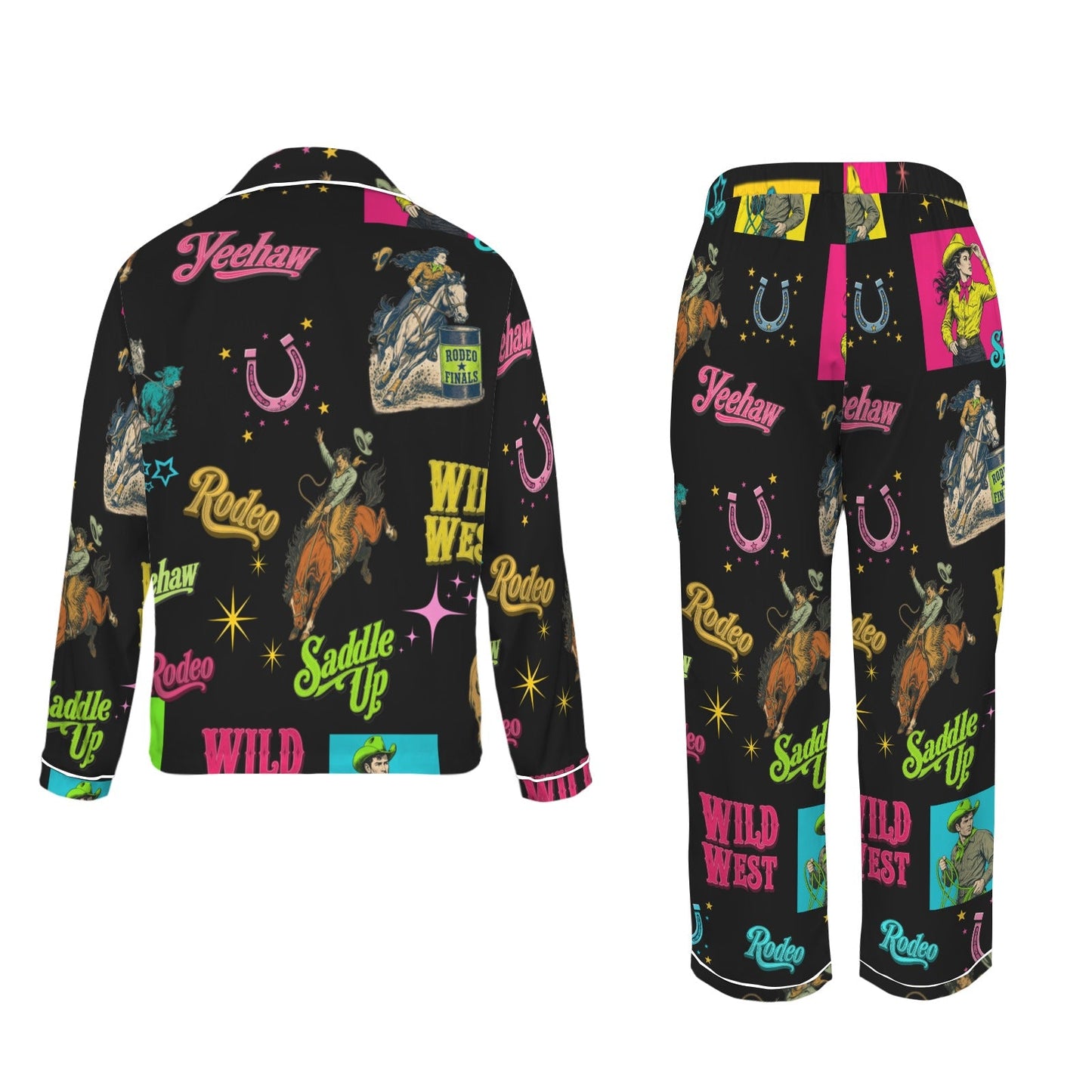 Baha Ranch The Last Round Up Satin Pajama Set - Baha Ranch Western Wear - Flyclothing LLC