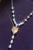 3 Carat Moissanite 925 Sterling Silver Drop Necklace - Trendsi