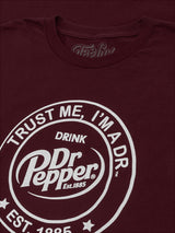Dr Pepper Trust Me I'm A Dr Est 1885 Soda Pop Logo T-Shirt - Burgundy
