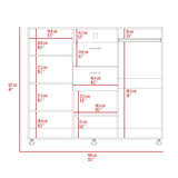 48" Black Wood Two Door Two Drawer Combo Dresser - HomeRoots - Flyclothing LLC