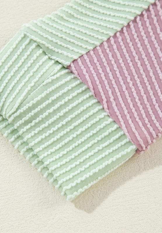 Color Block Corded Button Up Shacket - Trendsi - Flyclothing LLC