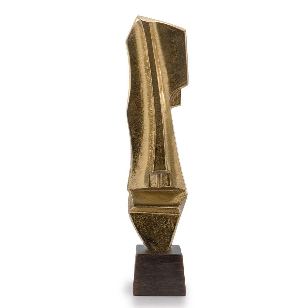 21" Gold And Bronze Aluminum Hand Painted Statue - HomeRoots - Flyclothing LLC