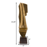 21" Gold And Bronze Aluminum Hand Painted Statue - HomeRoots - Flyclothing LLC